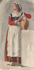 italialainen nainen, n. 1856-57. tekijältä Edgar Degas.