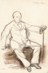 Jules Perrot, opiskelu The Dancer Perrotille, istuu, n. 1880 tekijältä Edgar Degas