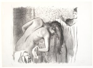 Sortir del bany (tauler gran) tekijältä Edgar Degas