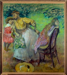 Madame Alexis Rouart ja hänen lapsensa. Edgar Degasin (1834-1917) maalaus tekijältä Edgar Degas