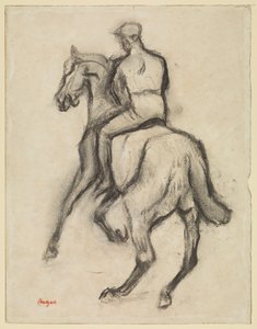Mies hevosen selässä, n. 1888 tekijältä Edgar Degas