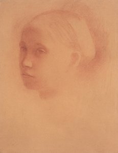 Marguerite Degas lapsena, noin 1854 (sanguine paperille). tekijältä Edgar Degas