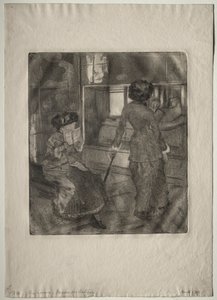 Mary Cassatt Louvressa: Etruskien galleria, 1879-1880. tekijältä Edgar Degas