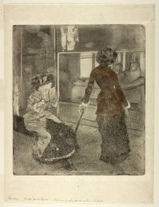 Mary Cassatt Louvressa: Etruskien galleria, 1879-80 tekijältä Edgar Degas