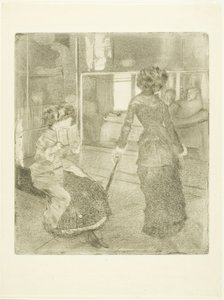 Mary Cassatt Louvressa: Etruskien galleria, 1879-80 tekijältä Edgar Degas