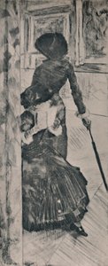 Mary Cassatt Louvressa, noin 1880, 1946 tekijältä Edgar Degas