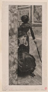 Mary Cassatt Louvren maalausgalleriassa tekijältä Edgar Degas