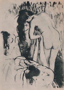 Alaston naisen pukeutuminen, c. 1890, 1946.