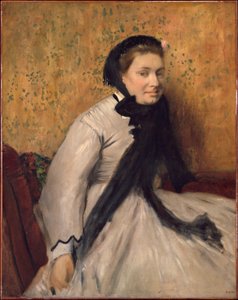 Harmaapukuisen naisen muotokuva tekijältä Edgar Degas
