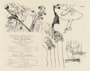 Ohjelma Soiree Artistiquelle (Lycée de Nantesin entisten opiskelijoiden iltaohjelma) tekijältä Edgar Degas
