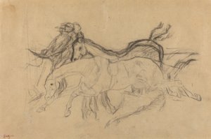 Kilpahevoset (studio "Scene from the Steeplechase: The Fallen Jockey") tekijältä Edgar Degas