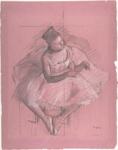 Istuva tanssija tekijältä Edgar Degas