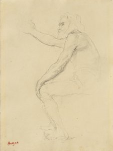 Istuva vanha mies, n. 1862 tekijältä Edgar Degas
