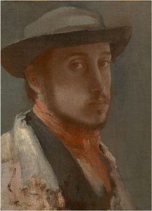Omakuva, c. 1858 tekijältä Edgar Degas