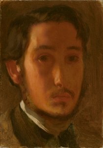 Omakuva valkokaulus, c. 1857. tekijältä Edgar Degas
