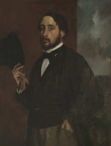 Omakuva nostetulla hatulla, n. 1863 tekijältä Edgar Degas