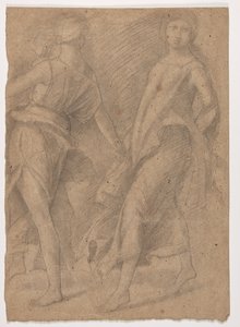 Tutkimus Andrea Mantegnan mukaan, "Parnassus", n. 1854-56 tekijältä Edgar Degas