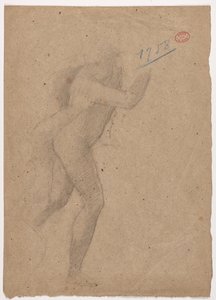 Tutkimus Marcantonio Raimondin kaiverruksesta Rafaelin mukaan "Viattomien verilöyly", n. 1854-56 (lyijykynä ja kanto ruskealle paperille) tekijältä Edgar Degas