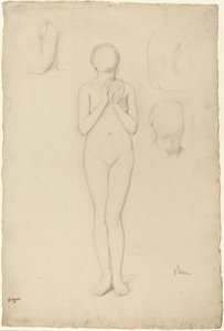 Naisen alastontutkimus tekijältä Edgar Degas