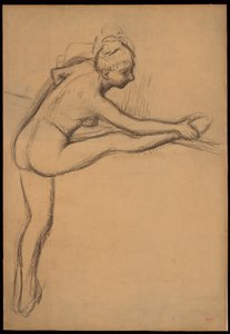 Studie eines Aktes (Tänzerin an der Barre) tekijältä Edgar Degas