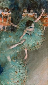 Heiluva tanssija tanssija vihreässä, 1877-1878 tekijältä Edgar Degas
