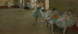 Tänzerinnen in einem Übungsraum. Öh 1880 tekijältä Edgar Degas