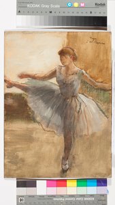 Ballerina, n. 1876 (öljy kankaalle) tekijältä Edgar Degas