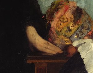 Bellellin perhe, yksityiskohta käsistä, 1858-67 öljy kankaalle yksityiskohta kuvasta 16122 tekijältä Edgar Degas