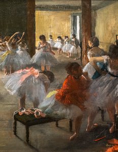 Tanssiluokka (yksityiskohta). 1873. Öljy kankaalle. tekijältä Edgar Degas