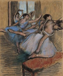 Tanssijat, noin 1900 (pastelli ja hiili paperille). tekijältä Edgar Degas