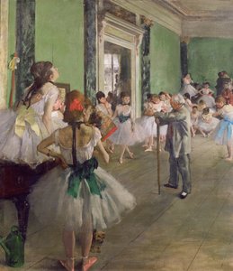 The Dancing Class, n. 1873-76 (öljy kankaalle) tekijältä Edgar Degas