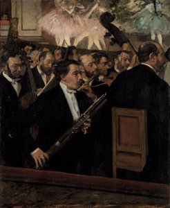 Oopperan orkesteri, n. 1870 tekijältä Edgar Degas