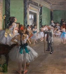 Tanssikurssi. Alkaa 1873, päättyy 1875-1876. Öljy kankaalle. tekijältä Edgar Degas