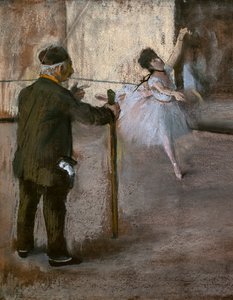 Tanssitunti (yksityiskohta). Noin 1876. Pastelli paperille liimattu pahviin. tekijältä Edgar Degas