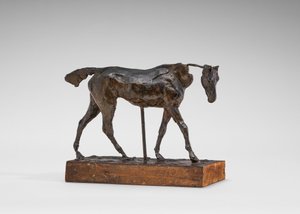 Täysverinen hevoskävely, osa kaulasta puuttuu, 1870-luvun alku. tekijältä Edgar Degas