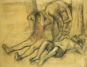 Kolme uimaria puun alla; Kolme uimaria puun alla, n.1894 tekijältä Edgar Degas