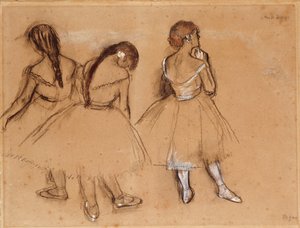 Kolme tanssijaa tekijältä Edgar Degas