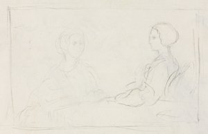 Kaksiistuva nainen, 1856-1860. tekijältä Edgar Degas