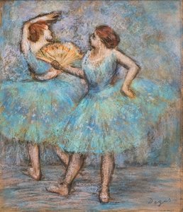 Kaksi tanssijaa. Noin 1905. Pastelli pahville. tekijältä Edgar Degas
