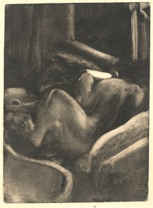Lukeva nainen (Liseuse) tekijältä Edgar Degas