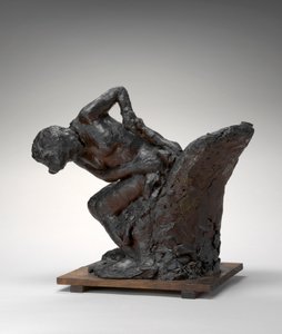 Nainen istuu, pyyhkii vasenta lantiotaan tekijältä Edgar Degas