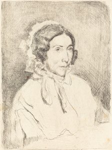 Nainen röyhelössä, Dame agee, 18591860. tekijältä Edgar Degas