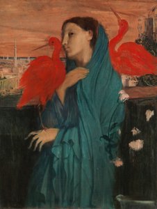 Nuori nainen, jolla on ibis, 1860-62.