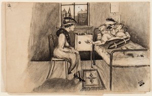 Some Shell!, 13. lokakuuta 1917 (kynä, sivellin ja muste paperille) tekijältä Edgar Fryer
