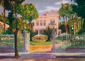 "Kreivi Paul de Frontinin asuinpaikka, Petropolis", 1914 tekijältä Edgar L Pattison