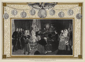 Hänen Majesteettinsa kuningatar vierailee Napoleon I:n haudalla Invalidien alueella, Pariisi, 1855.