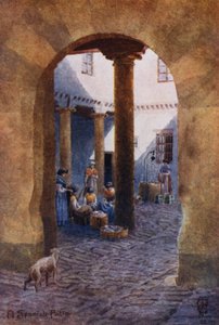 Pohjois-Espanja: espanjalainen patio (väri litho)