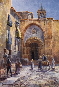 Pohjois-Espanja: Salamanca, San Martinin kirkko (väri litho) tekijältä Edgar T. A. Wigram
