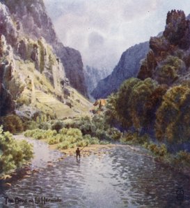 Pohjois-Espanja: Devan rotko, La Hermida (väri litho)