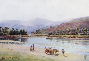 Pohjois-Espanja: Navian laakso (väri litho) tekijältä Edgar T. A. Wigram